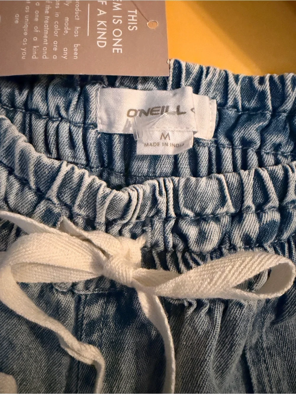 O’Neill Sevie Denim Pants in Drifter Light Blue Denim Wide Leg Pants Size M